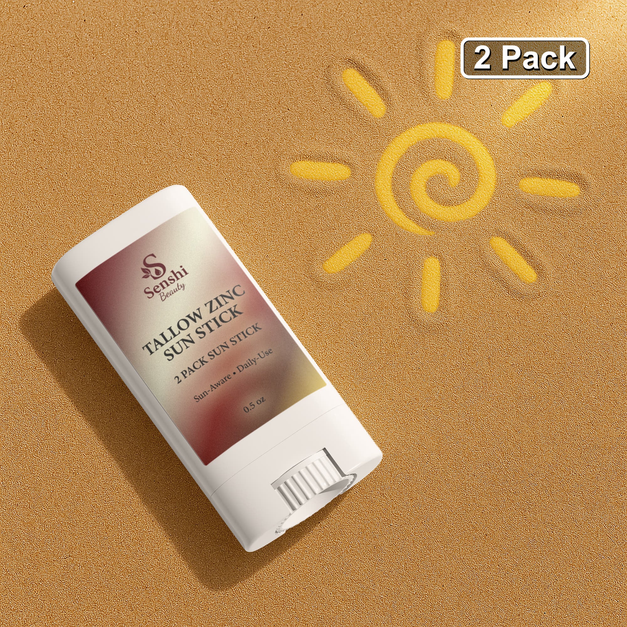 2 Pack Tallow Zinc Sun Stick