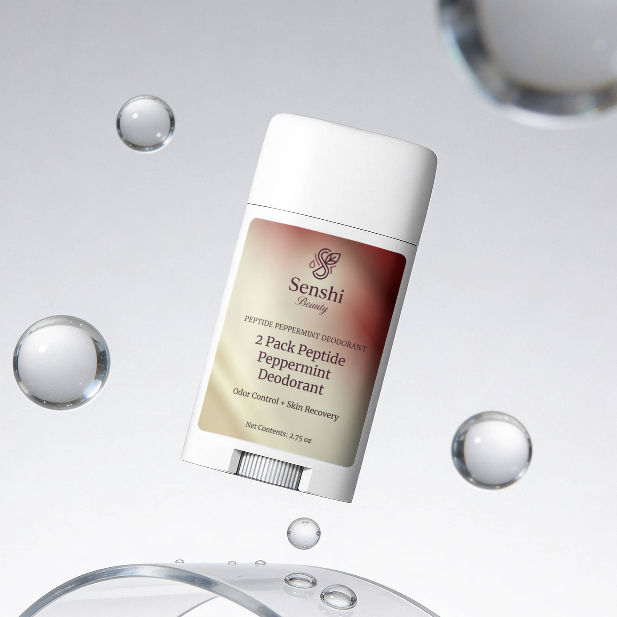 2 Pack Peptide Peppermint Deodorant