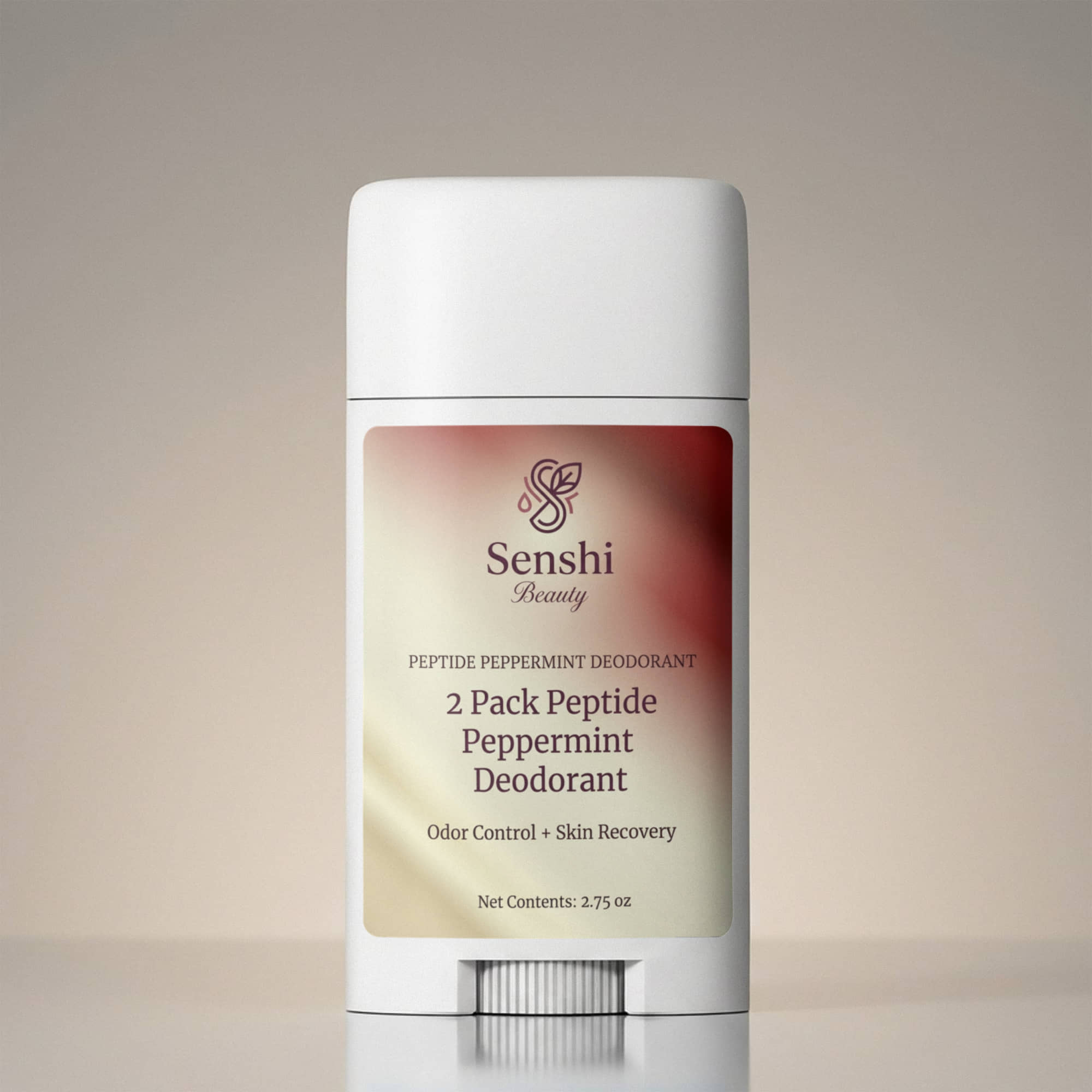 2 Pack Peptide Peppermint Deodorant