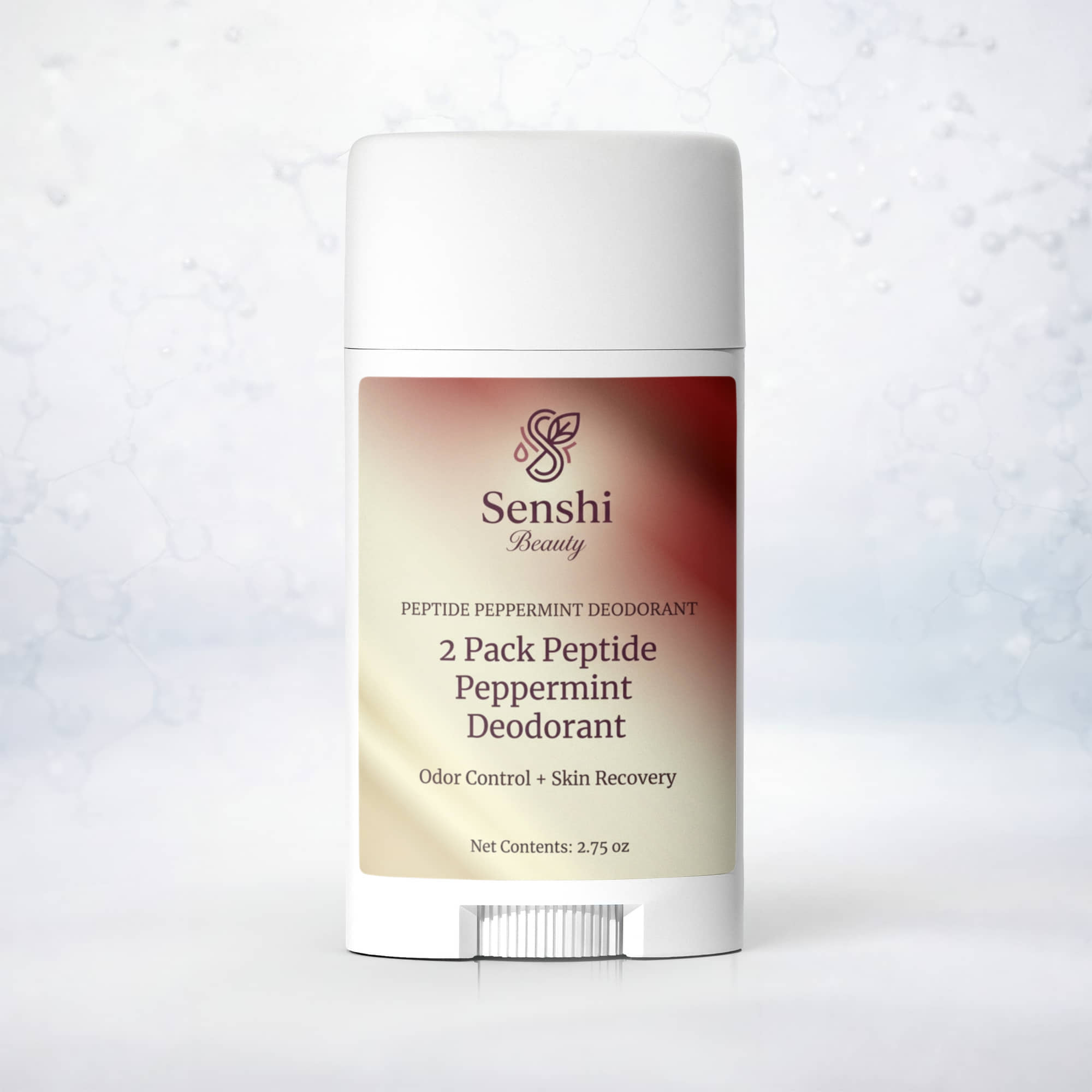 2 Pack Peptide Peppermint Deodorant
