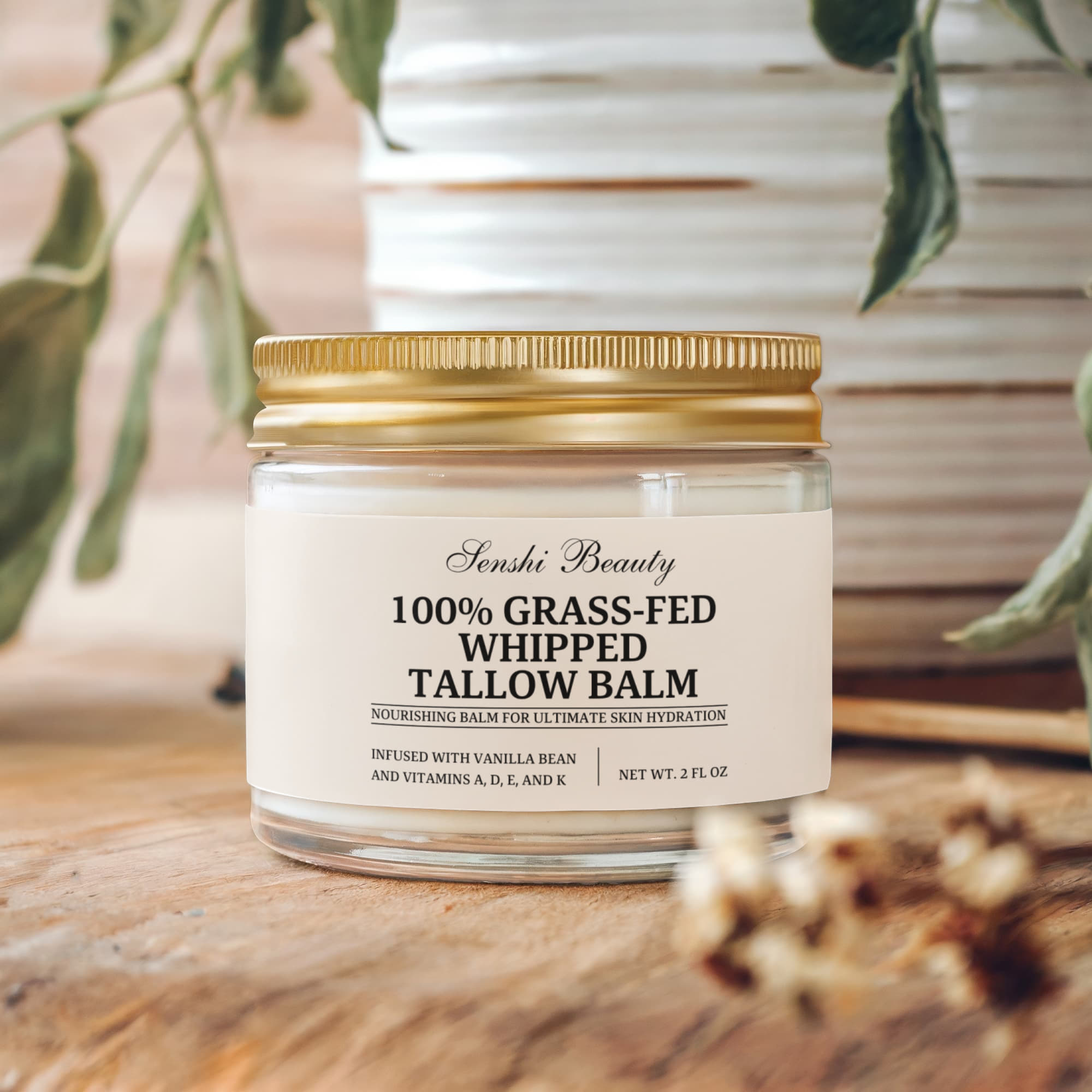 Whipped Grass-Fed Tallow Balm with Vanilla Bean