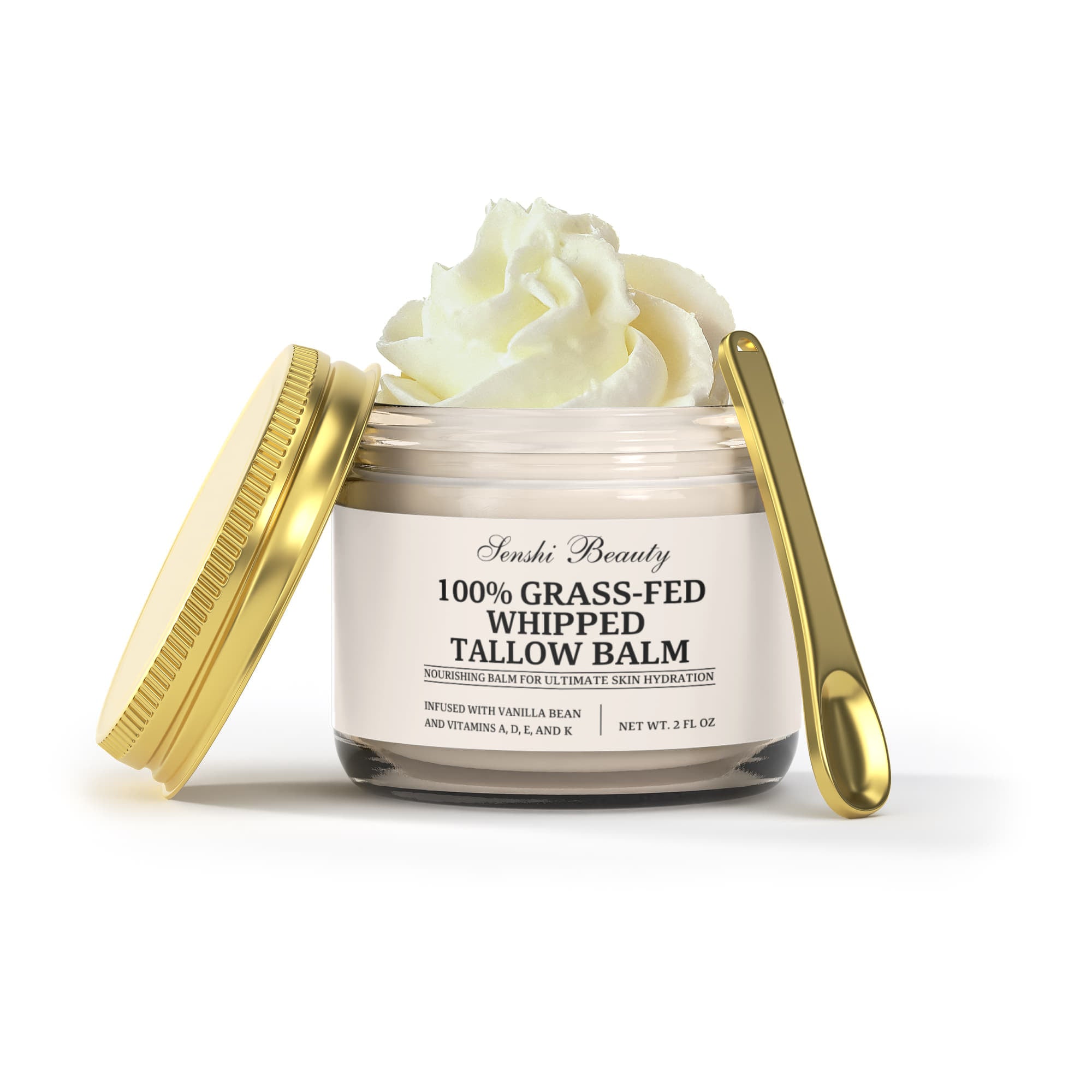 Whipped Grass-Fed Tallow Balm with Vanilla Bean